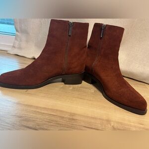 Aquatalia Rich Brown Suede Ankle Booties